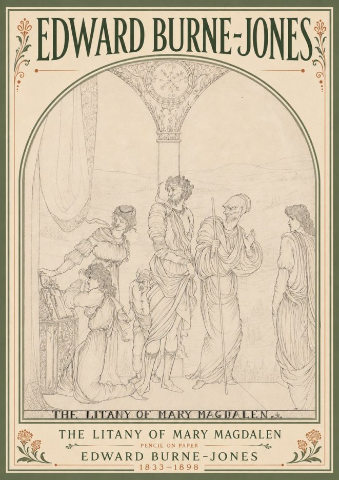 Edward Burne-Jones The Litany of Mary Magdalen No6 - Plakat