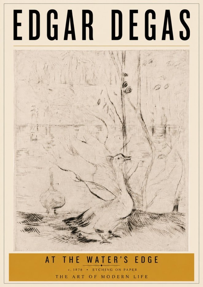 Edgar Degas At the Water's Edge No6 - Plakat