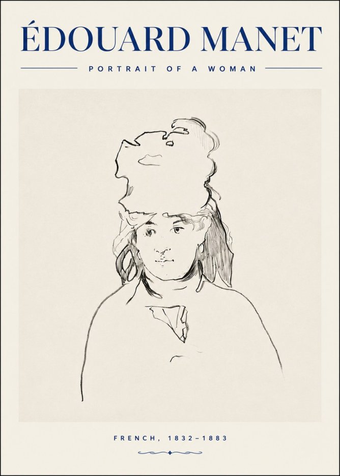 Édouard Manet Portrait of a Woman No4 - Plakat