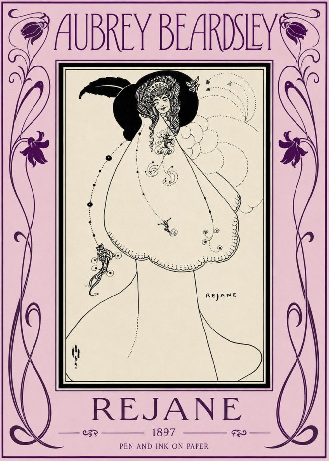 Aubrey Beardsley Rejane I No3 - Plakat