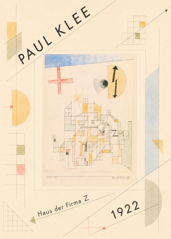 Paul Klee Haus Der Firma Z No3 - Plakat
