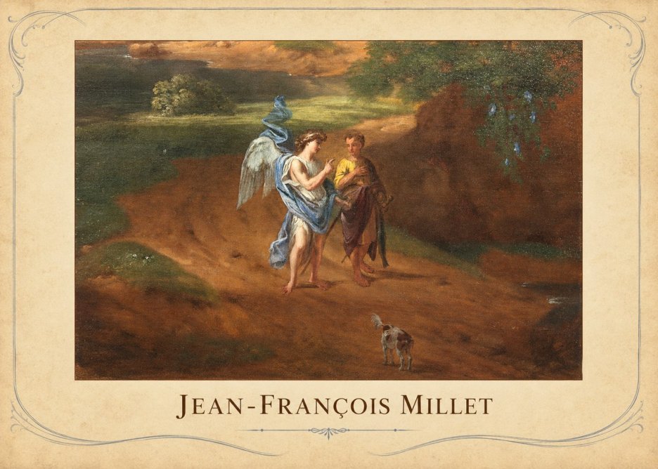 Jean-François Millet Tobias and the Angel No3 - Plakat