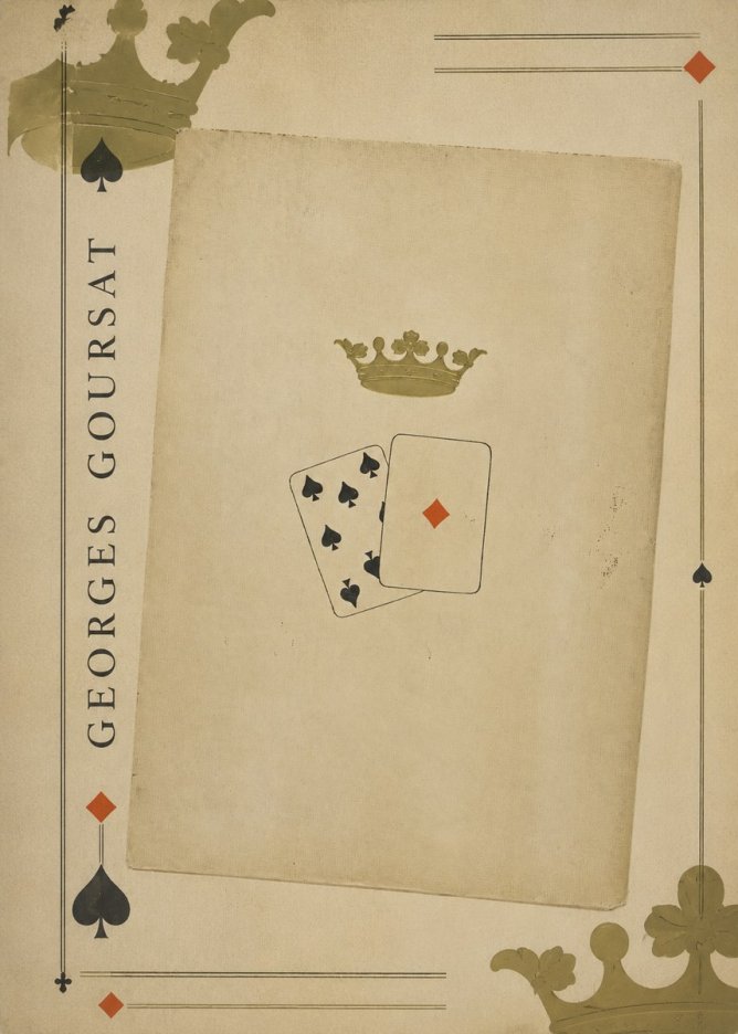 Georges Goursat Crown and Playing Cards No2 - Plakat
