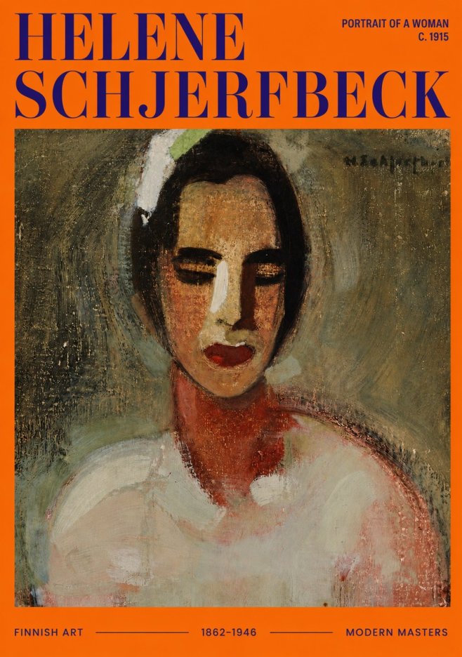 Helene Schjerfbeck Portrait of a Woman III No3 - Plakat