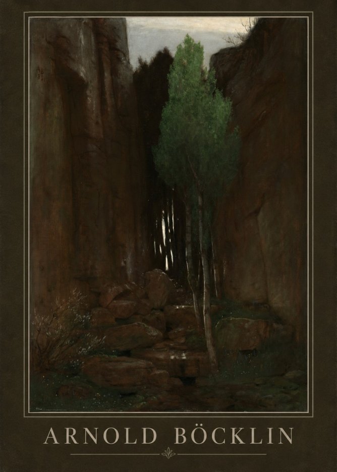 Arnold Böcklin Sacred Grove II No1 - Plakat