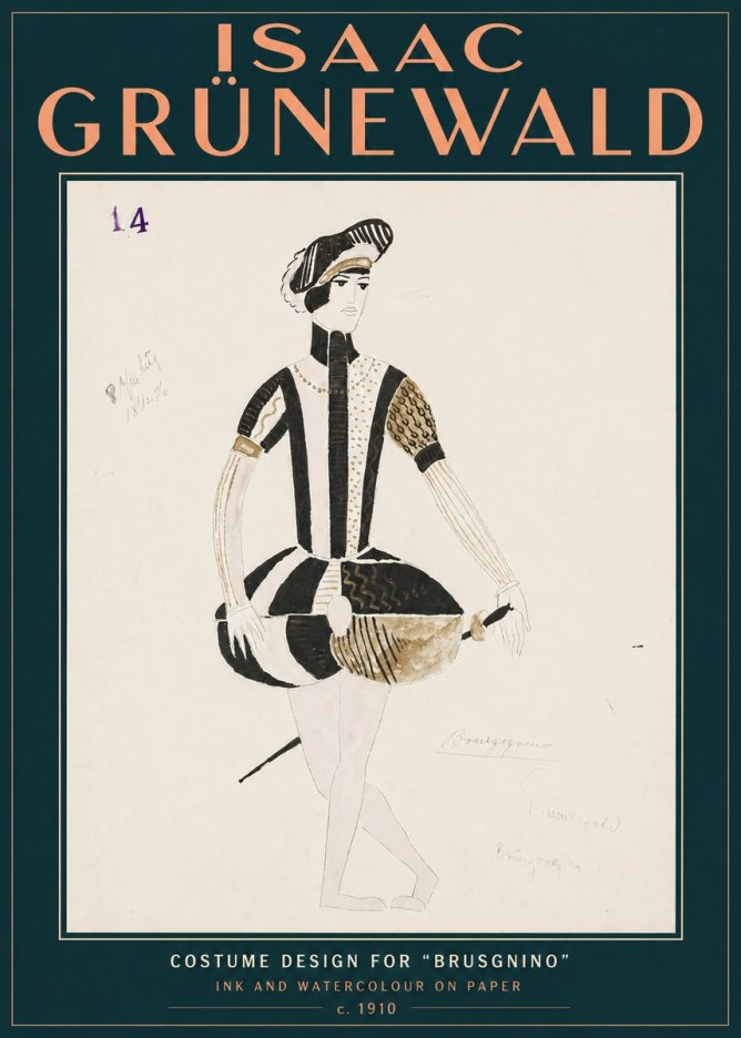 Isaac Grünewald Costume Design IX No5 - Plakat