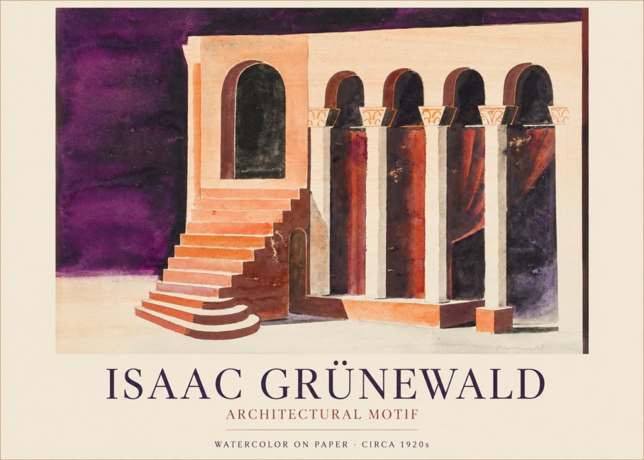 Isaac Grünewald Architectural Motif I No1 - Plakat