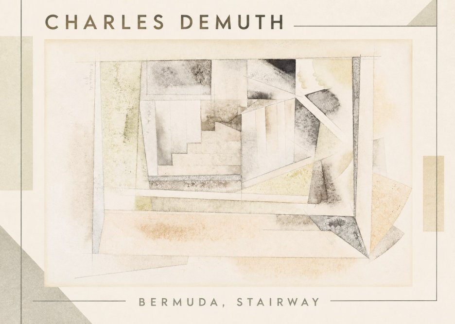 Charles Demuth Bermuda, Stairway No1 - Plakat