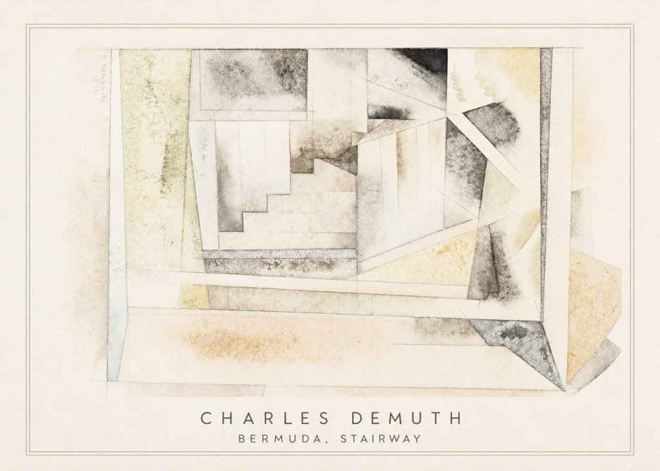 Charles Demuth Bermuda, Stairway No4 - Plakat