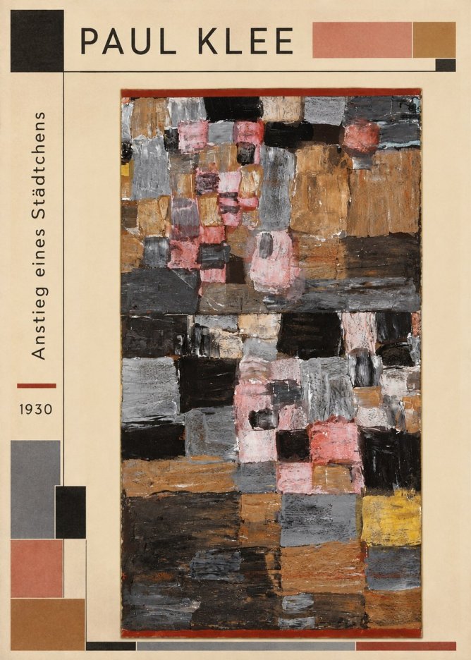 Paul Klee Anstieg Eines Städtchens No2 - Plakat