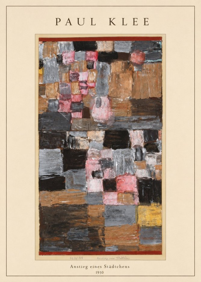 Paul Klee Anstieg Eines Städtchens No4 - Plakat