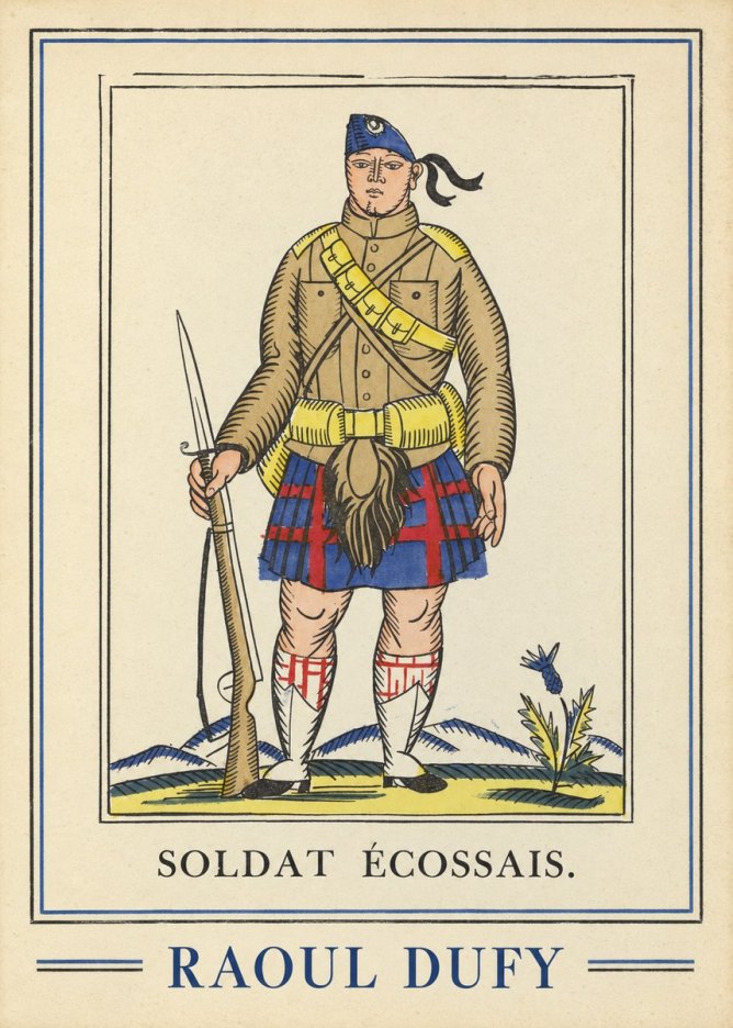 Raoul Dufy Soldat Écossais. No1 - Plakat