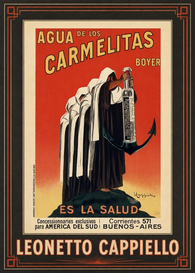 Leonetto Cappiello Agua De Los Carmelitas Boyer No1 - Plakat