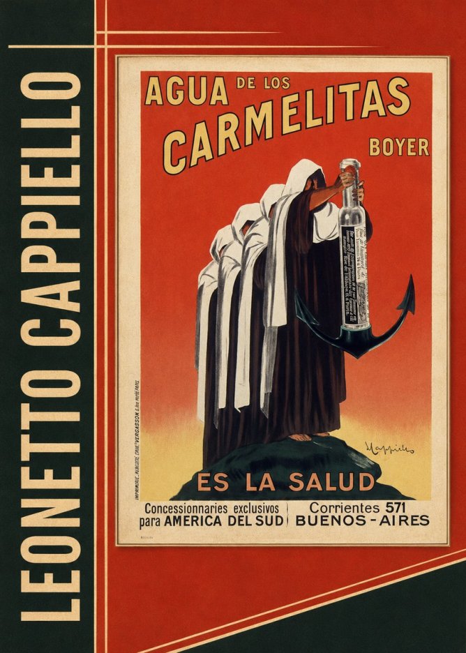 Leonetto Cappiello Agua De Los Carmelitas Boyer No2 - Plakat