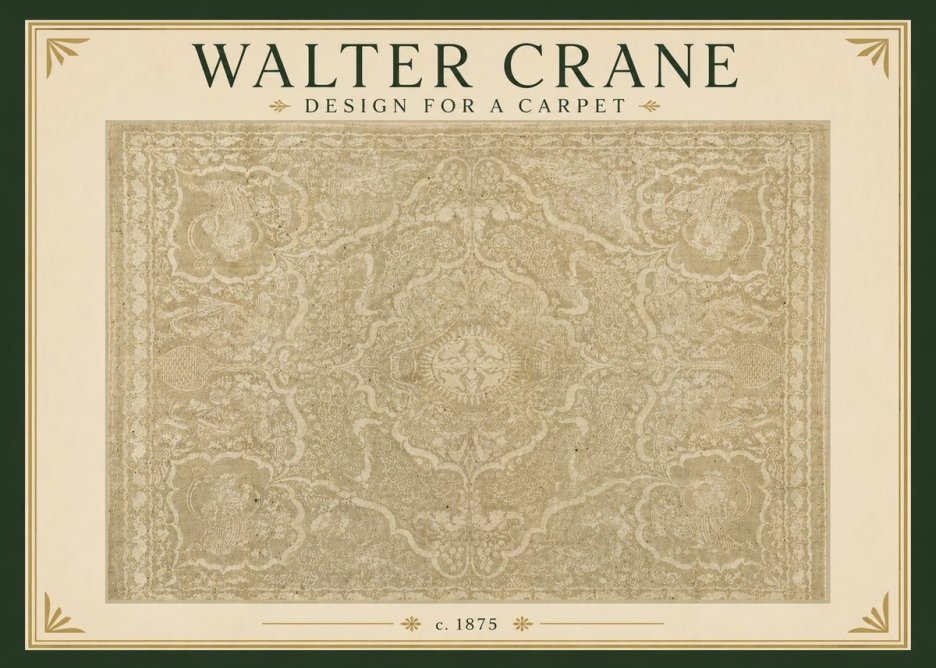 Walter Crane Design for a Carpet No3 - Plakat