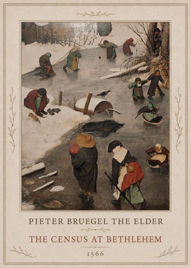 Pieter Bruegel The Census at Bethlehem II No1 - Plakat