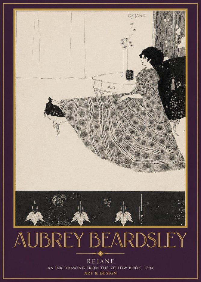 Aubrey Beardsley Rejane II No3 - Plakat