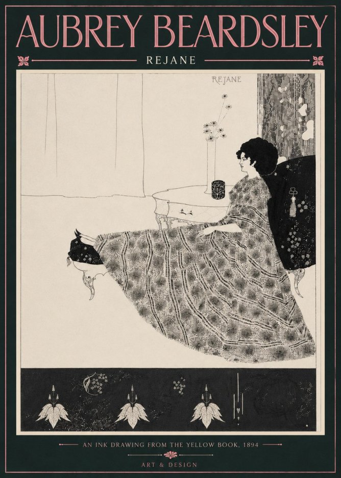 Aubrey Beardsley Rejane II No5 - Plakat