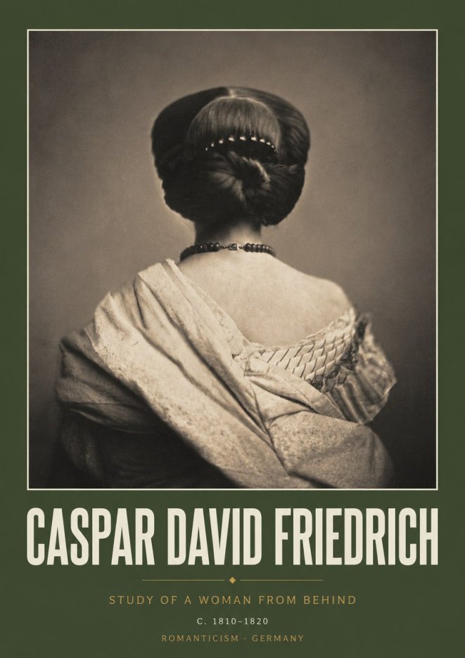 Caspar David Friedrich Study of a Woman from Behind No3 - Plakat