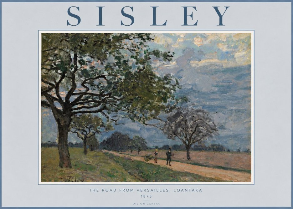 Sisley The Road from Versailles, Loantaka No3 - Plakat