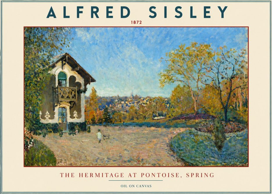Sisley The Hermitage at Pontoise, Spring No4 - Plakat