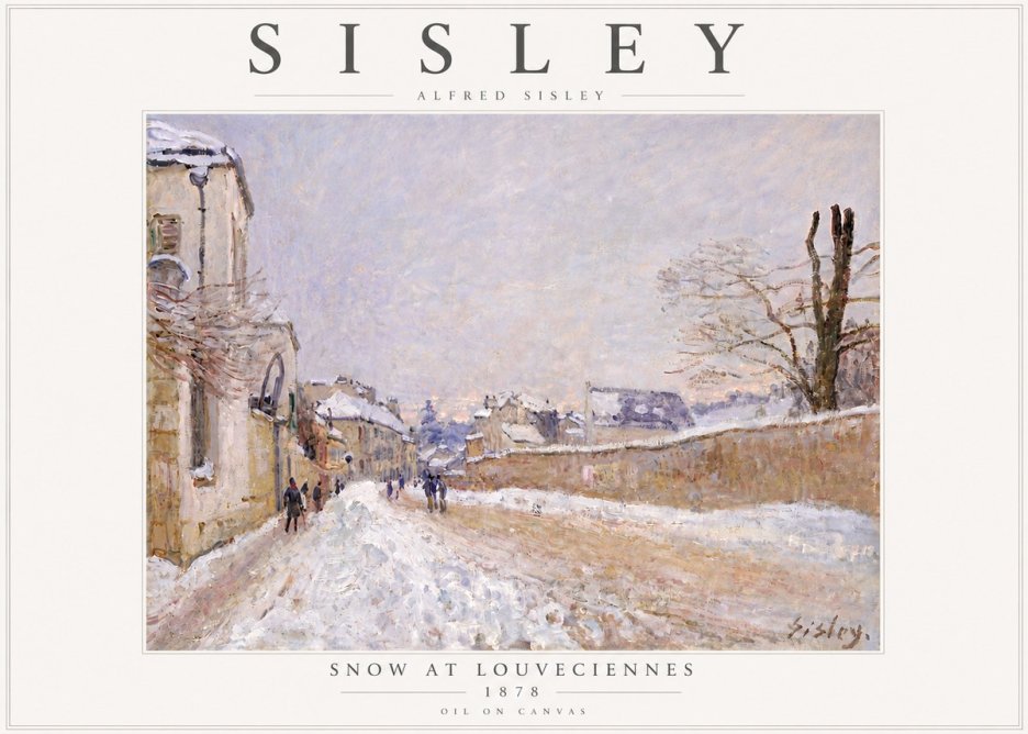 Sisley Snow at Louveciennes No6 - Plakat