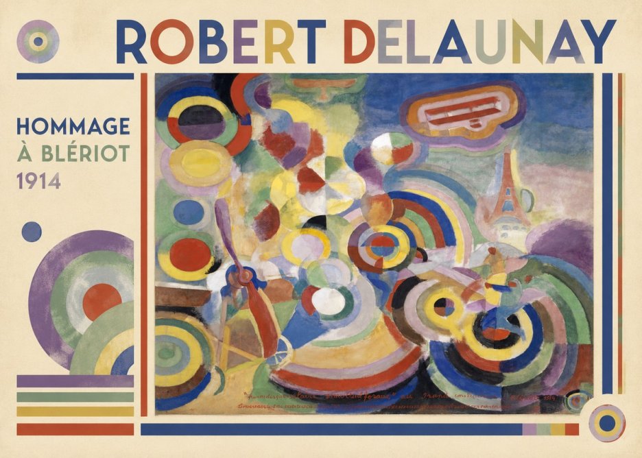 Robert Delaunay Hommage À Blériot 1914 No1 - Plakat