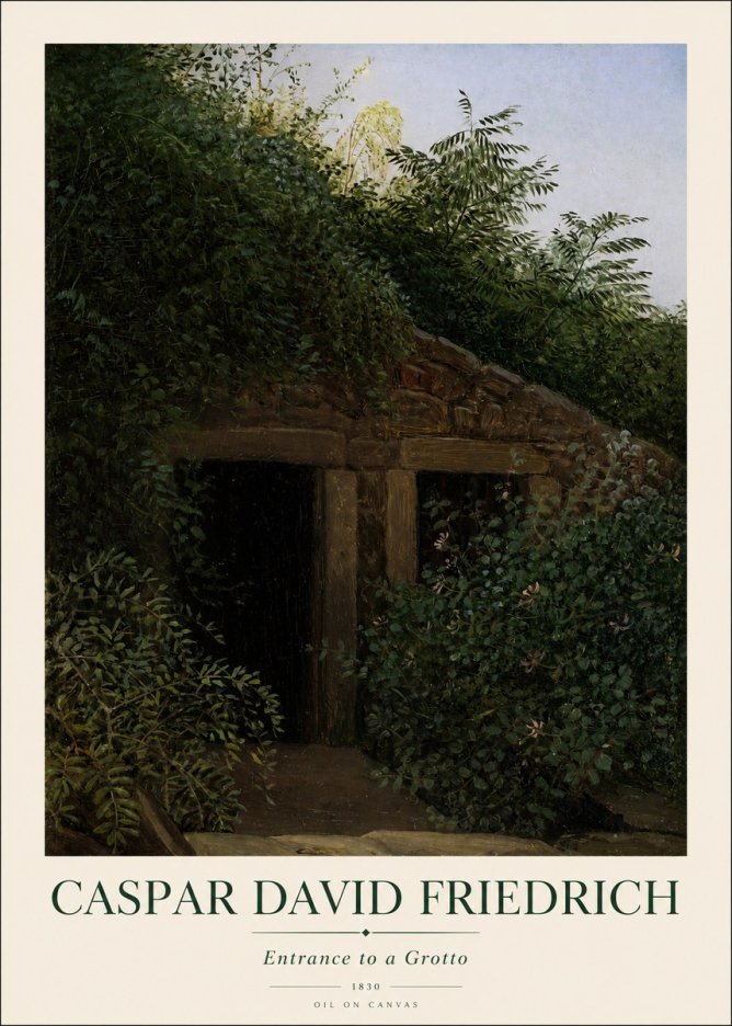 Caspar David Friedrich Entrance to a Grotto No1 - Plakat