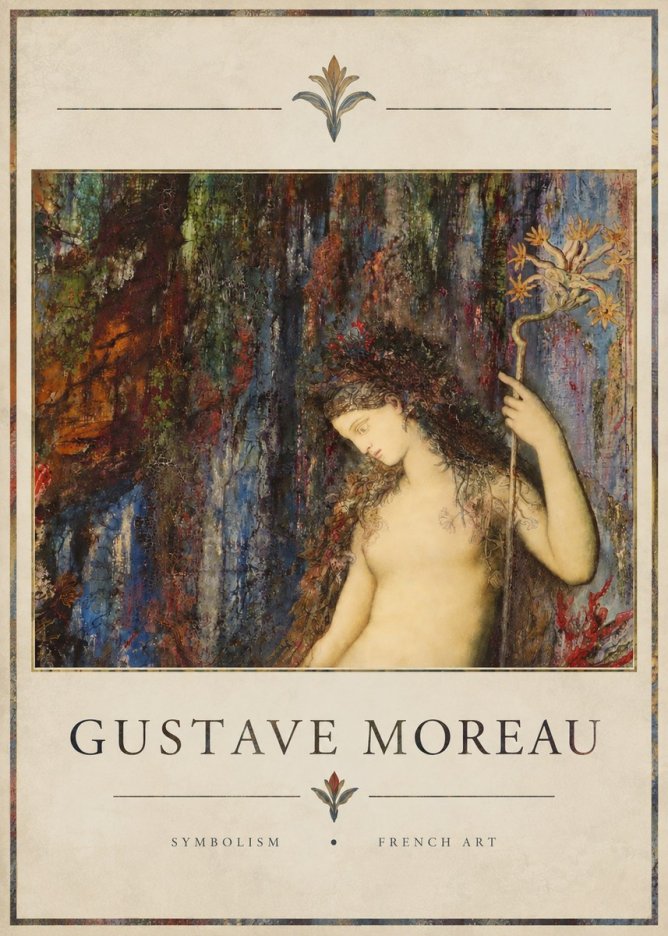 Gustave Moreau The Flower with the Human Head No4 - Plakat
