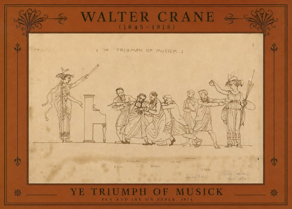 Walter Crane Ye Triumph of Musick No2 - Plakat