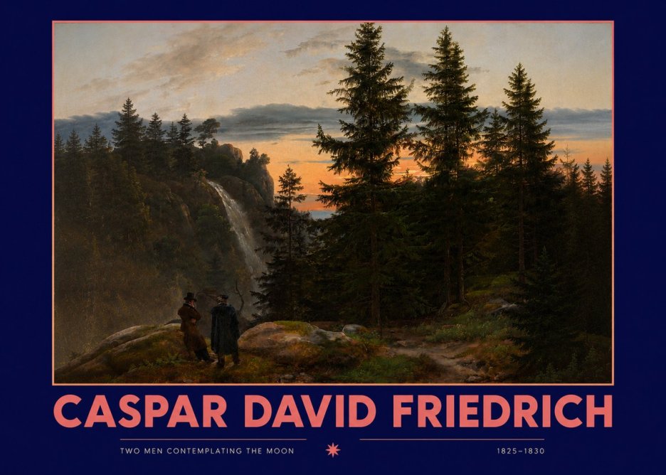 Caspar David Friedrich Two Men Contemplating the Moon I No2 - Plakat