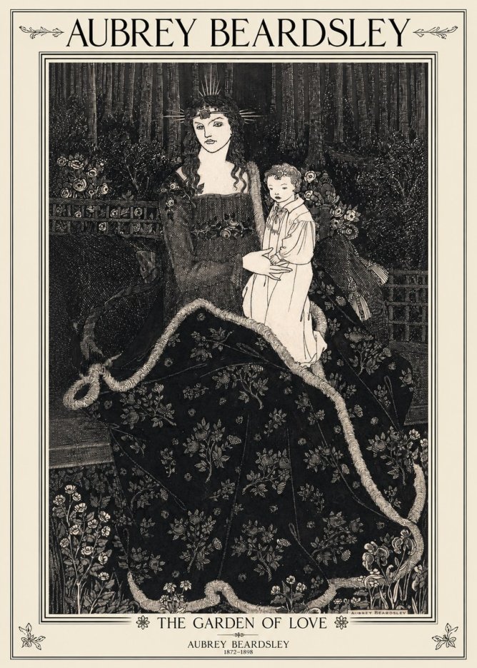 Aubrey Beardsley The Garden of Love No1 - Plakat