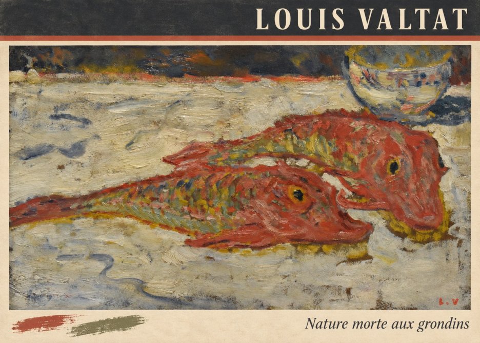 Louis Valtat Nature Morte Aux Grondins No3 - Plakat