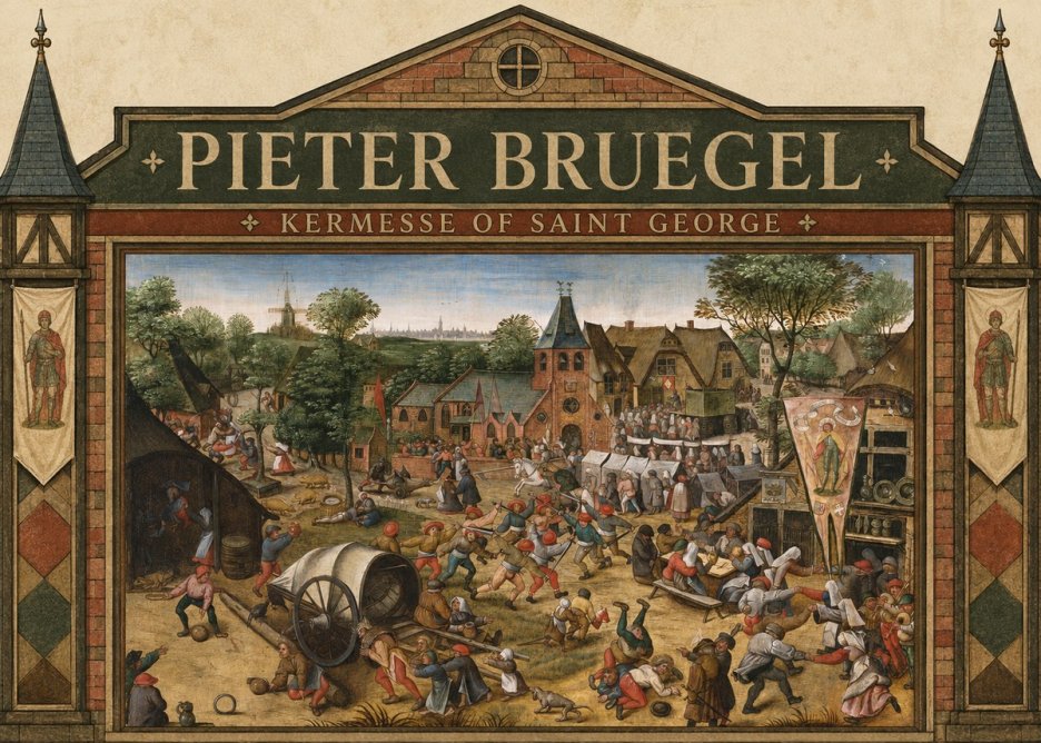 Pieter Bruegel Kermesse of Saint George No4 - Plakat