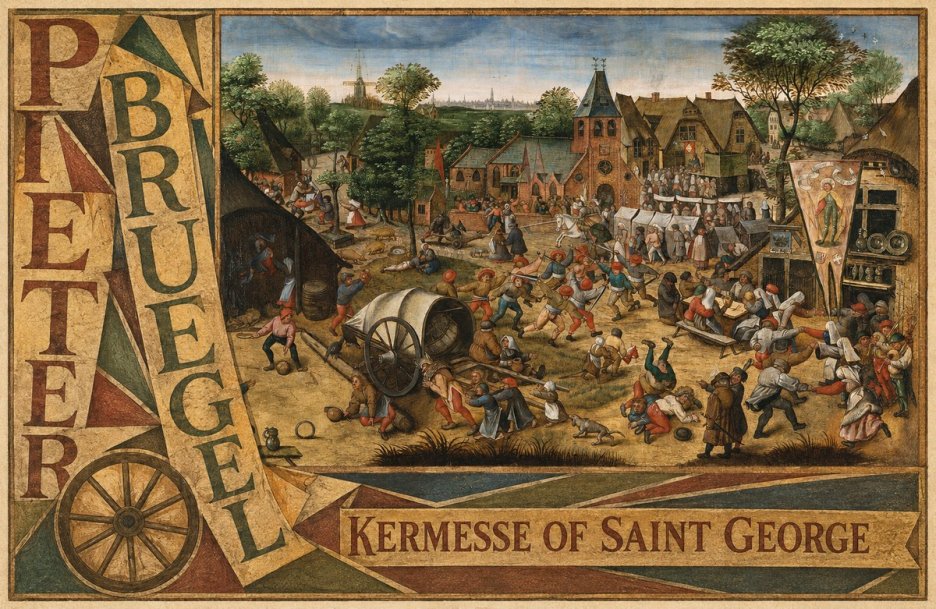 Pieter Bruegel Kermesse of Saint George No5 - Plakat
