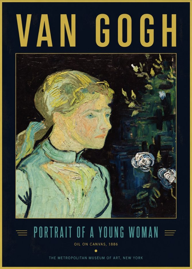 Van Gogh Portrait of a Young Woman No2 - Plakat