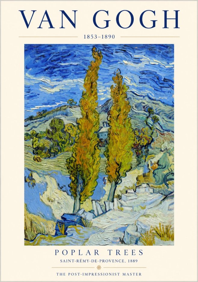 Van Gogh Poplar Trees No1 - Plakat