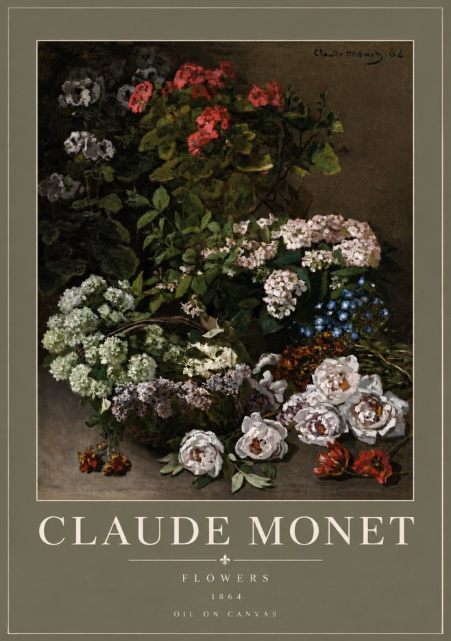 Monet Flowers No4 - Plakat