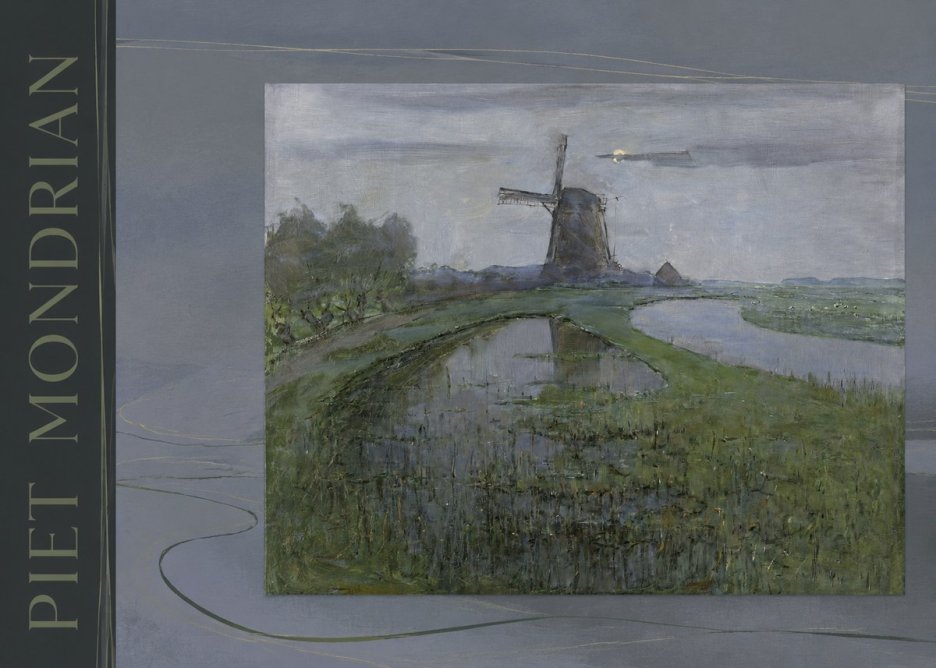 Piet Mondrian Windmill by the Water II No4 - Plakat