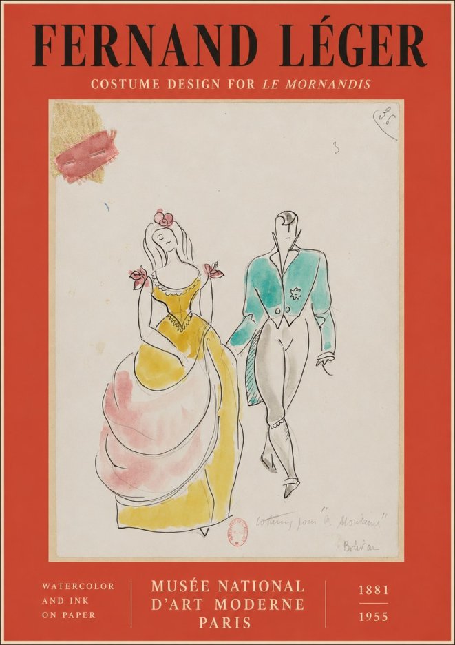 Fernand Léger Costume Pour "Le Mandarin" No2 - Plakat