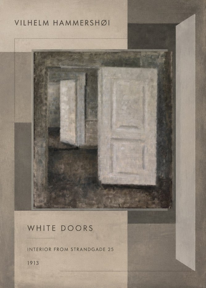 Vilhelm Hammershøi White Doors No4 - Plakat