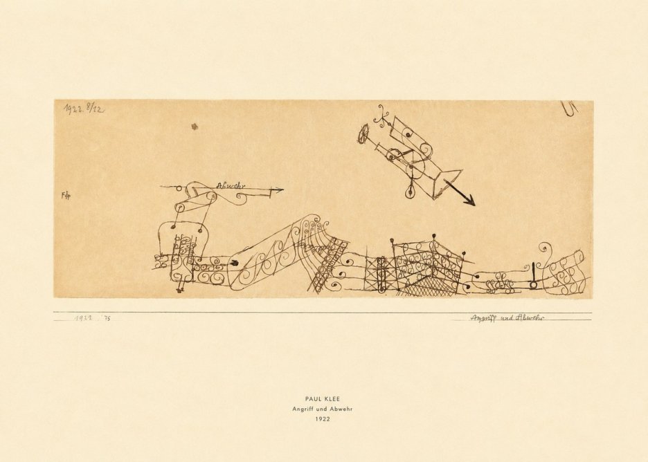 Paul Klee Angriff Und Abwehr No4 - Plakat