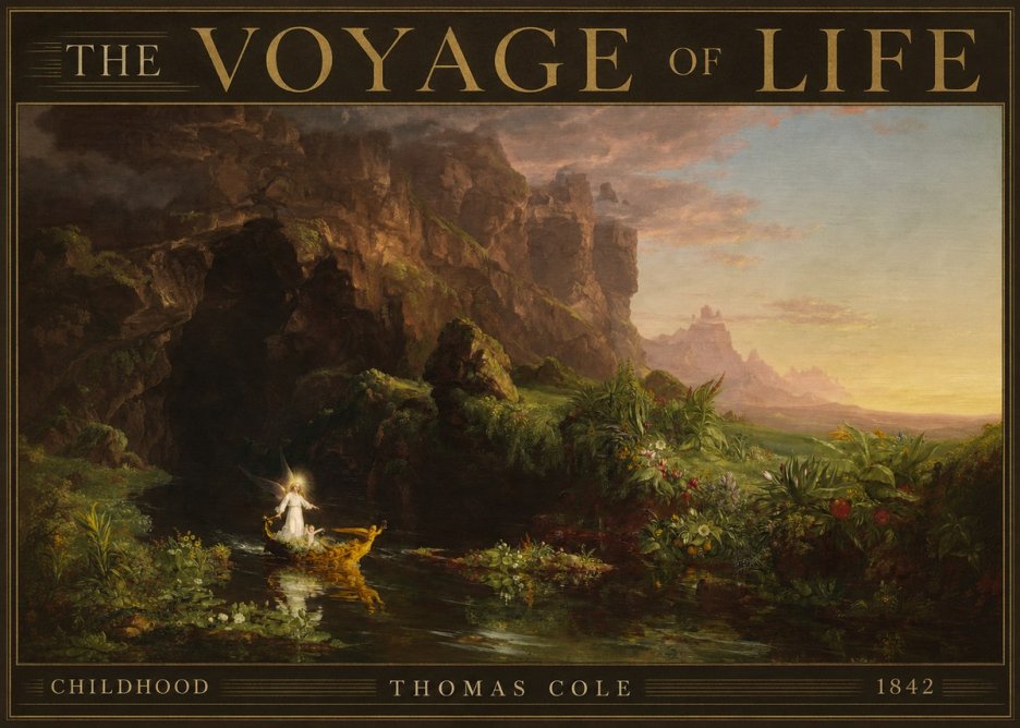 Thomas Cole The Voyage of Life: Childhood IV No4 - Plakat