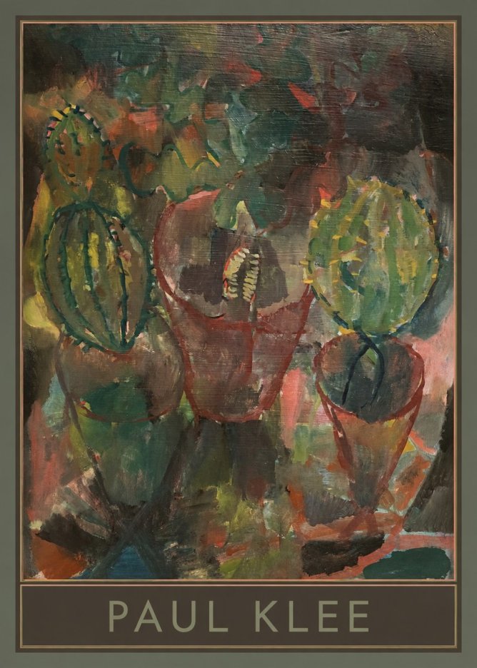 Paul Klee Three Potted Plants No1 - Plakat