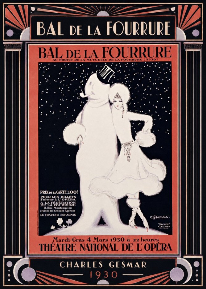 Charles Gesmar Bal De La Fourrure II No3 - Plakat