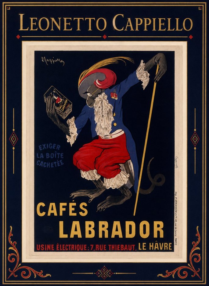 Leonetto Cappiello Cafés Labrador No1 - Plakat
