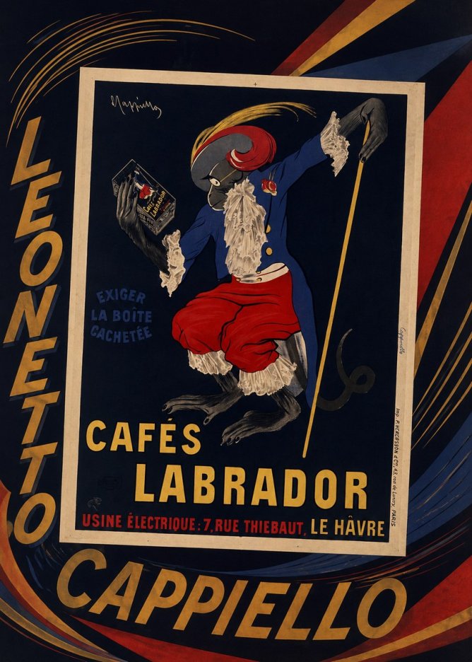 Leonetto Cappiello Cafés Labrador No5 - Plakat