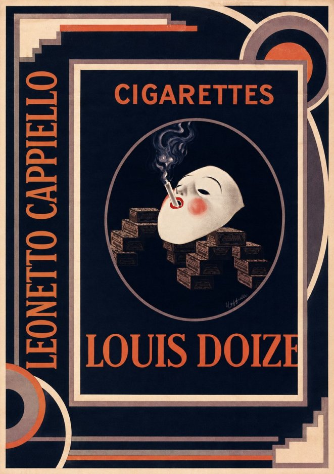 Leonetto Cappiello Cigarettes Louis Doize No2 - Plakat
