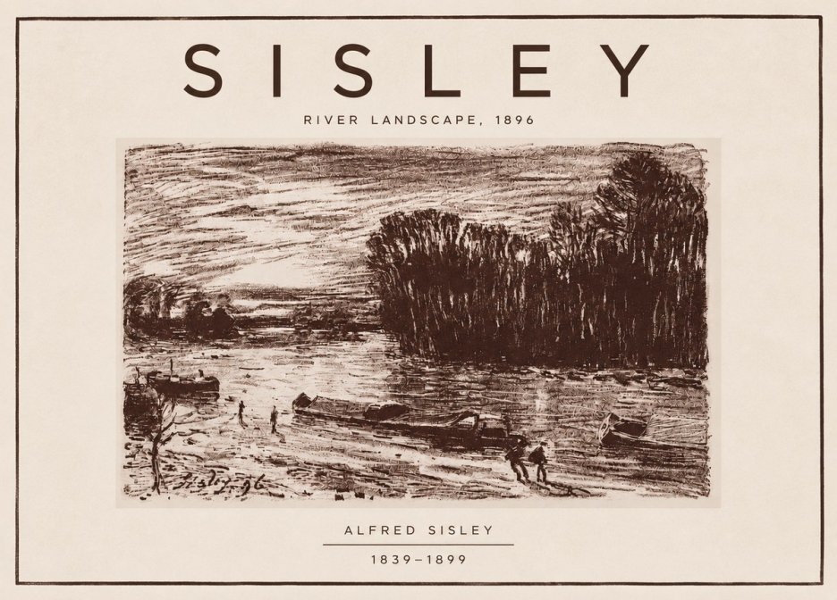 Sisley River Landscape No6 - Plakat