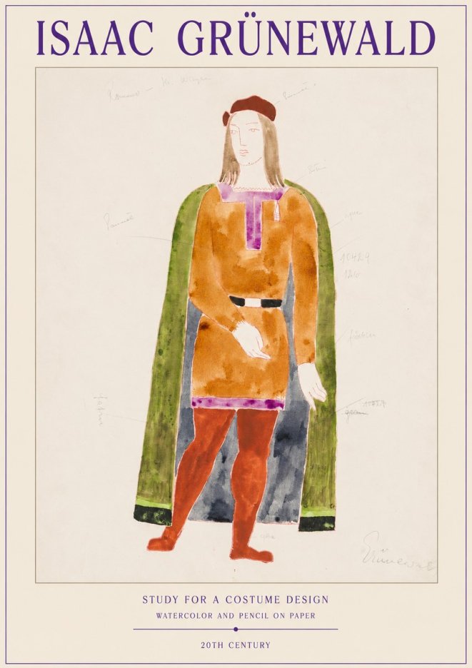 Isaac Grünewald Study for a Costume Design No1 - Plakat